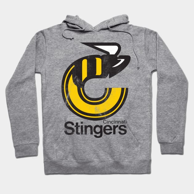 The Cincinnati Stingers - - - - 70s Hockey Team Hoodie by CultOfRomance